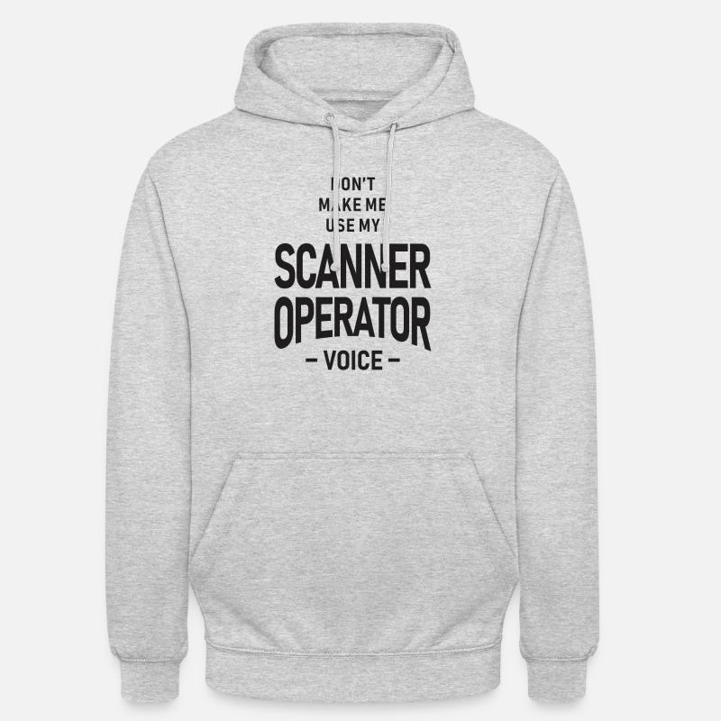 Profession d’opérateur de scanner - Sweat-shirt à capuche unisexe - gris clair chiné