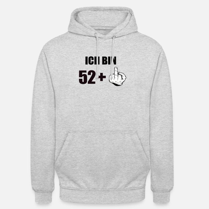 53 Geburtstag - Unisex Hoodie - Hellgrau meliert
