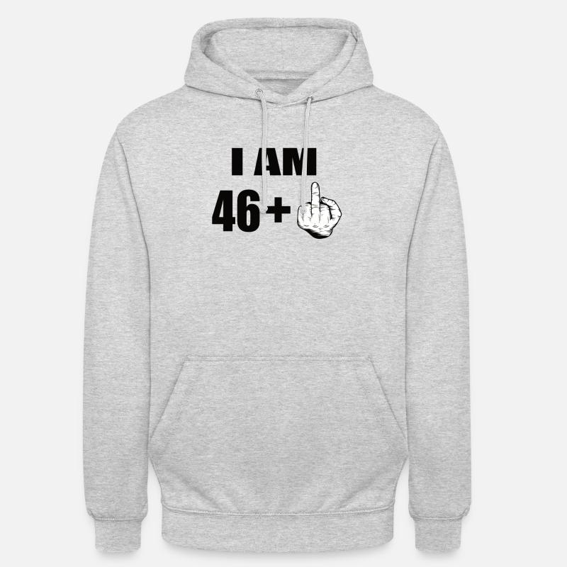 47e anniversaire - Sweat-shirt à capuche unisexe - gris clair chiné