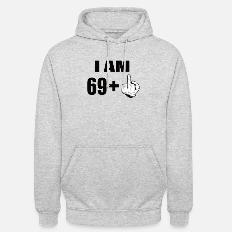 70e anniversaire - Sweat-shirt à capuche unisexe - gris clair chiné
