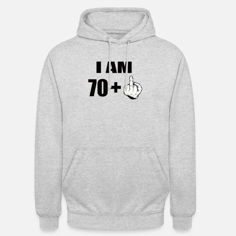 71e anniversaire - Sweat-shirt à capuche unisexe - gris clair chiné