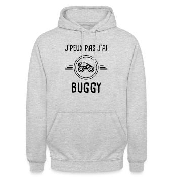 j'peux pas j'ai buggy - Sweat-shirt à capuche unisexe - gris clair chiné - Devant - Alina (178cm) & Michal (187cm)