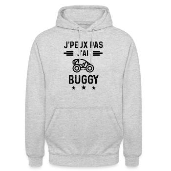 j'peux pas j'ai buggy quad - Sweat-shirt à capuche unisexe - gris clair chiné - Devant - Alina (178cm) & Michal (187cm)