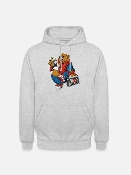 Funny Cute Bear - Unisex Hoodie - light heather grey