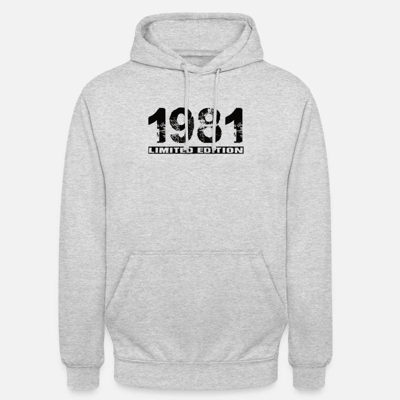 Édition limitée 1981 - Sweat-shirt à capuche unisexe - gris clair chiné