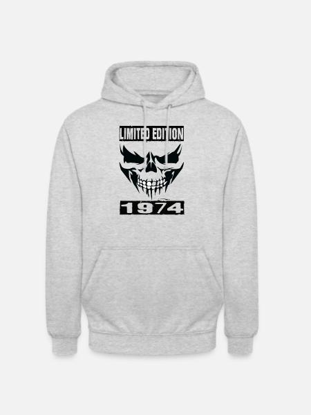 Édition limitée 1974 - Sweat-shirt à capuche unisexe - gris clair chiné