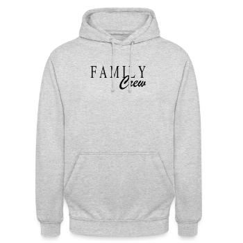 Équipage familial - Sweat-shirt à capuche unisexe - gris clair chiné - Devant - Alina (178cm) & Michal (187cm)