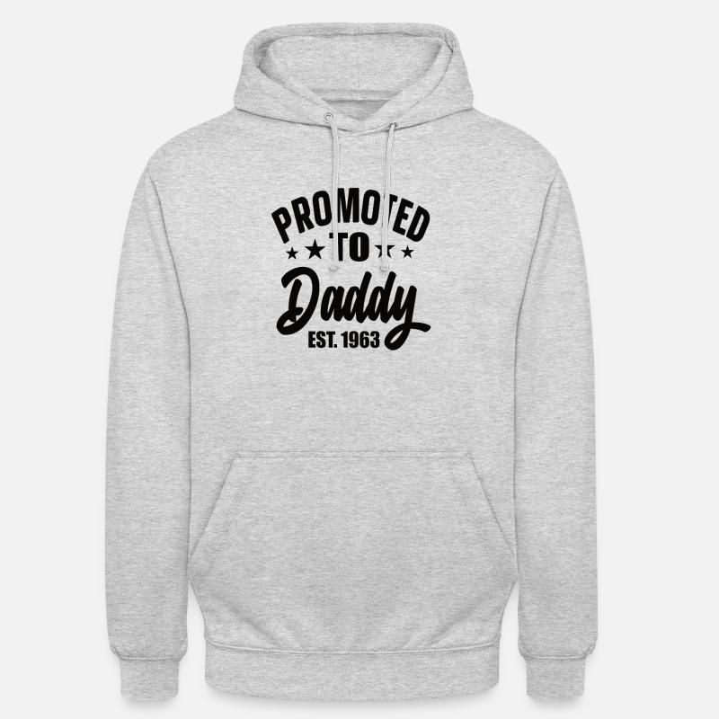 Promu à papa est 1963 - Sweat-shirt à capuche unisexe - gris clair chiné