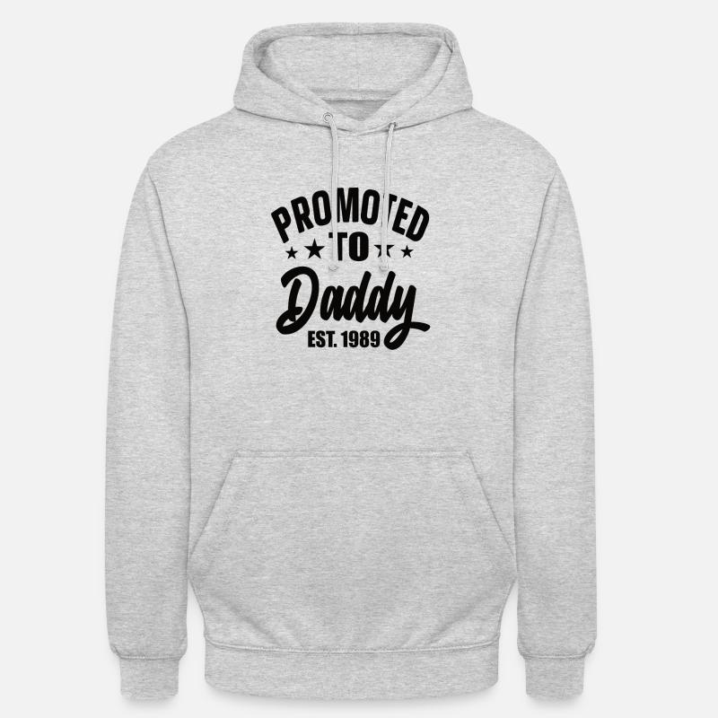 Promu à Daddy Est 1989 - Sweat-shirt à capuche unisexe - gris clair chiné