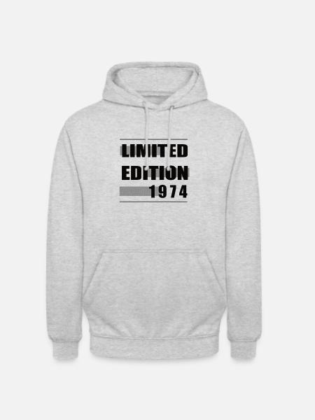 Édition limitée 1974 - Sweat-shirt à capuche unisexe - gris clair chiné