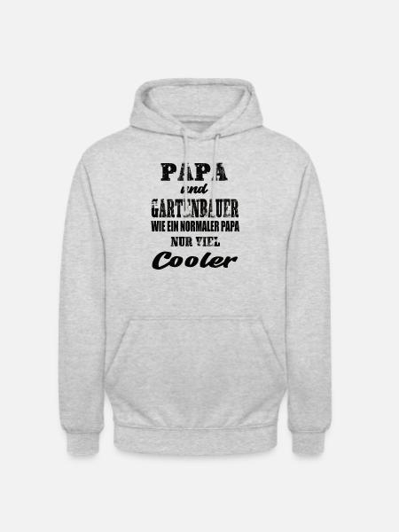 Papa und Gartenbauer - Unisex Hoodie - Hellgrau meliert