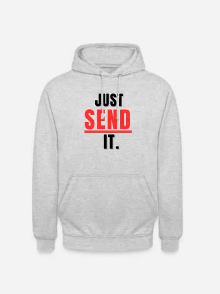 Just Send it - MTB - Unisex Hoodie - Hellgrau meliert