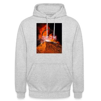 Burning Ring - Unisex Hoodie - light heather grey - Front - Alina (178cm) & Michal (187cm)