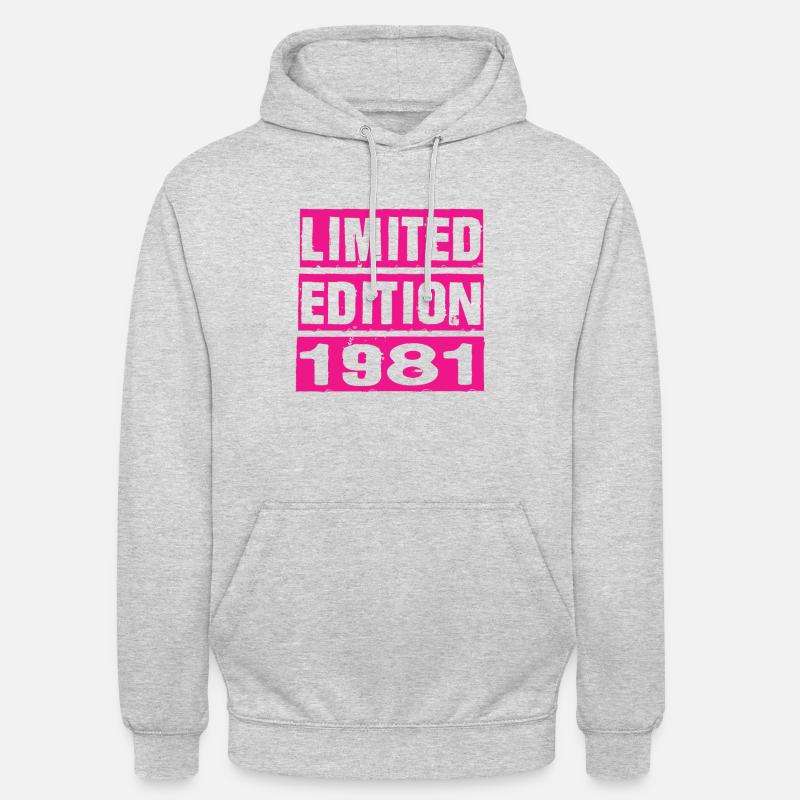 Édition limitée 1981 - Sweat-shirt à capuche unisexe - gris clair chiné