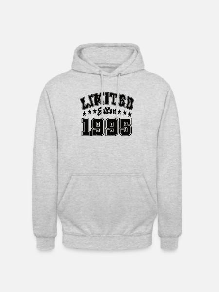 Édition limitée 1995 - Sweat-shirt à capuche unisexe - gris clair chiné
