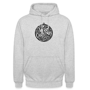 Merry Christmas design Funny Gift for Xmas Lovers - Unisex Hoodie - light heather grey - Front - Alina (178cm) & Michal (187cm)