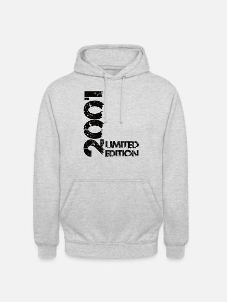 Edition limitée 2001 - Sweat-shirt à capuche unisexe - gris clair chiné