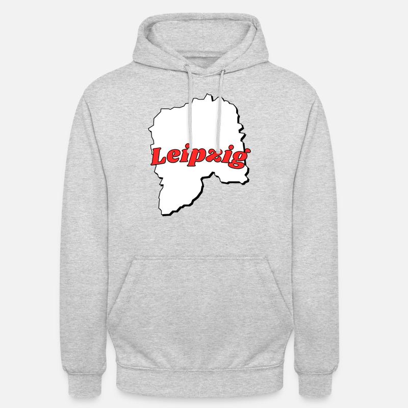 Leipzig - Unisex Hoodie - Hellgrau meliert