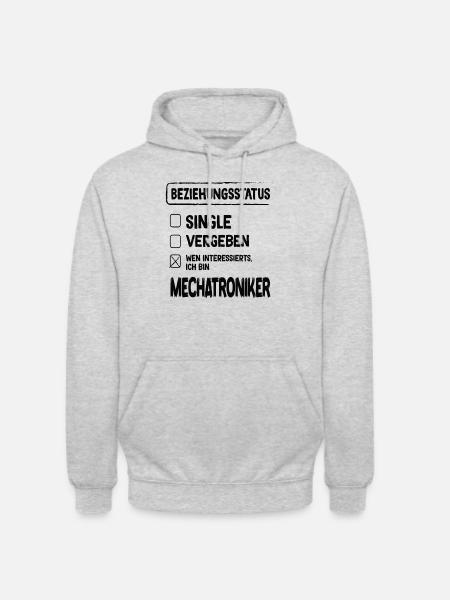 Mechatroniker Beziehungsstatus Mechatroniker - Unisex Hoodie - Hellgrau meliert