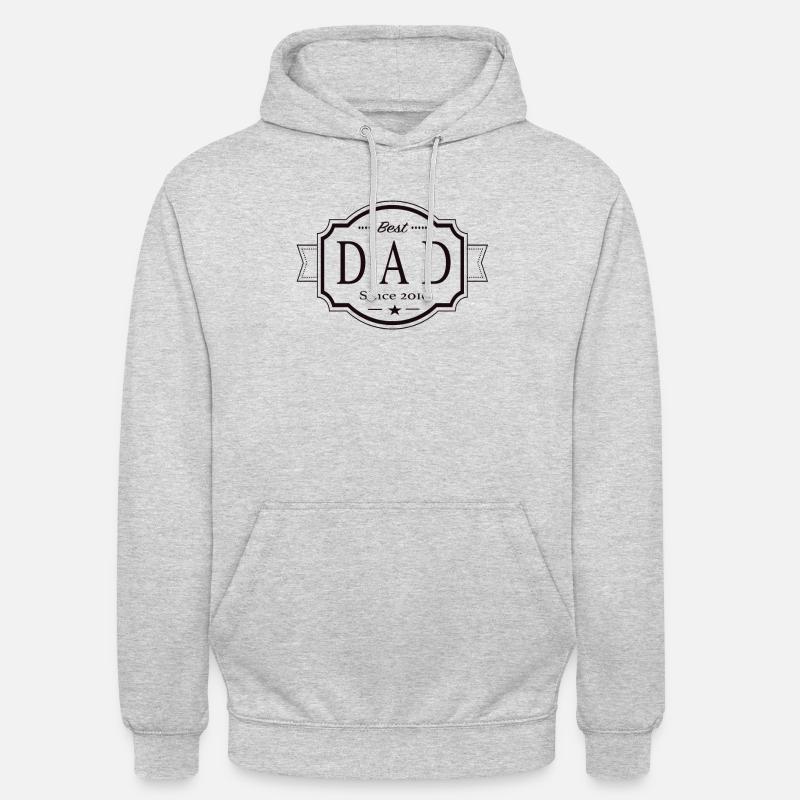 Bester Papa seit 2016 - Unisex Hoodie - Hellgrau meliert