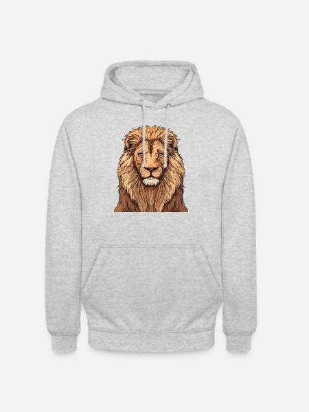 Lion - Unisex Hoodie - light heather grey
