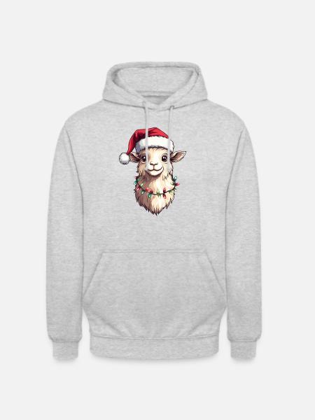 Alpaca Christmas - Unisex Hoodie - light heather grey