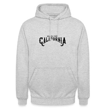Golden State Californie - Sweat-shirt à capuche unisexe - gris clair chiné - Devant - Alina (178cm) & Michal (187cm)