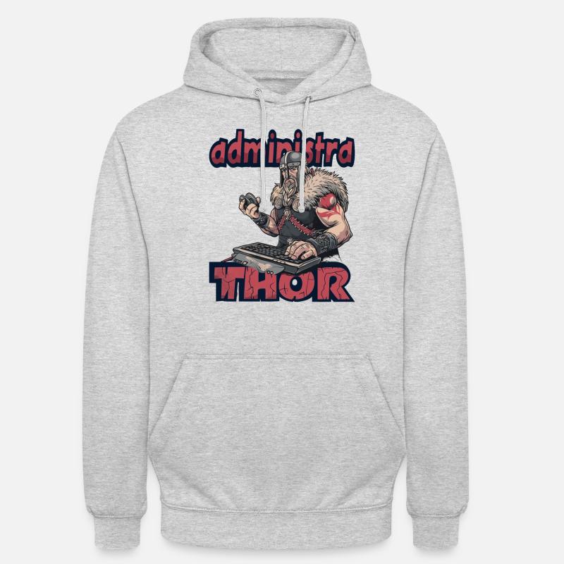 Viking Databaseadministra-thor Nerdy - Sweat-shirt à capuche unisexe - gris clair chiné