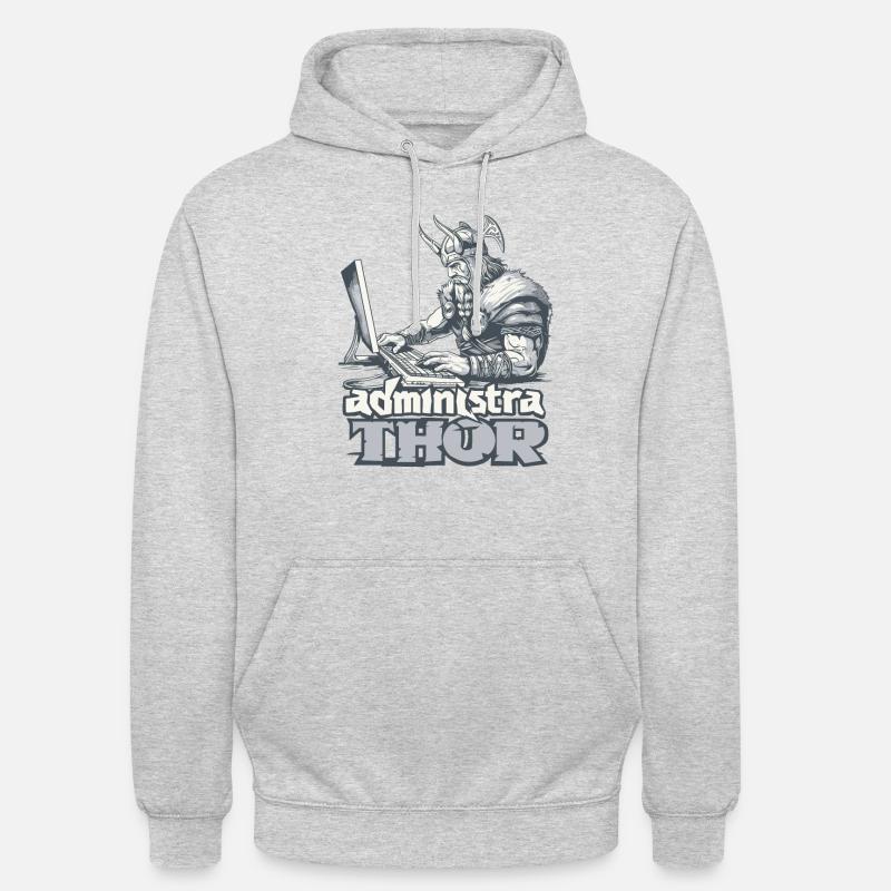 Viking Databaseadministra-thor Nerdy - Sweat-shirt à capuche unisexe - gris clair chiné