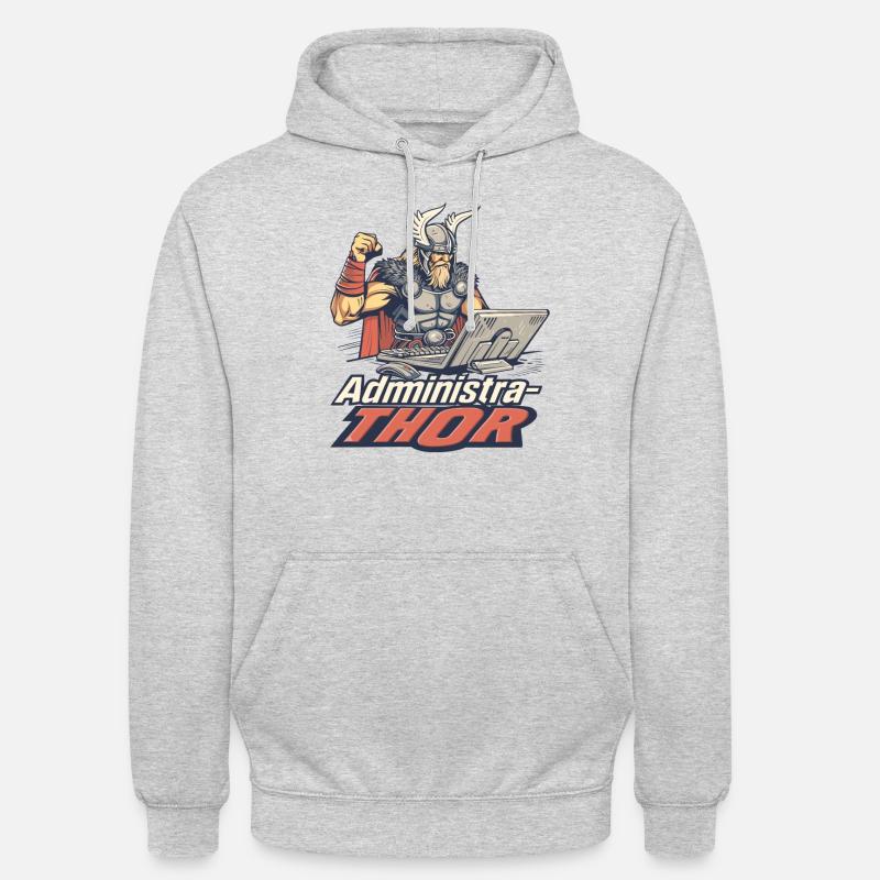 Viking Databaseadministra-thor Nerdy - Sweat-shirt à capuche unisexe - gris clair chiné