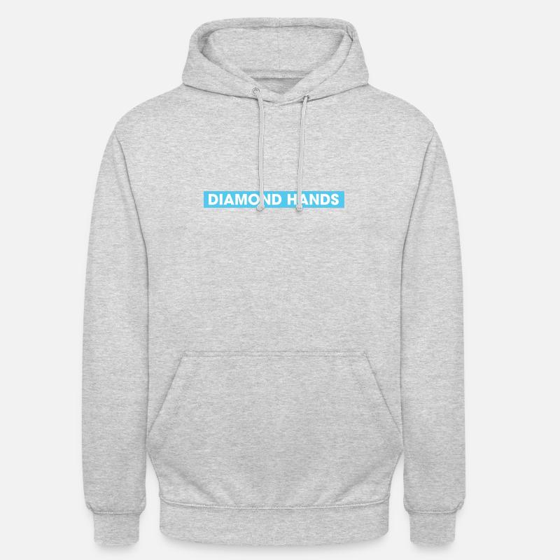 Diamond hands - Sweat-shirt à capuche unisexe - gris clair chiné