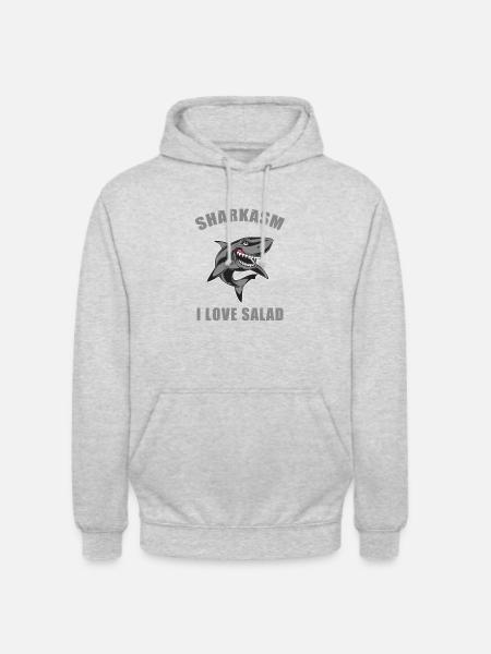 Hai - Unisex Hoodie - Hellgrau meliert