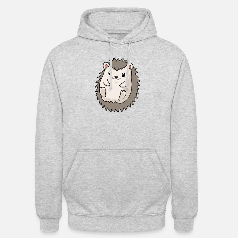 Petit hérisson bébé hérisson - Sweat-shirt à capuche unisexe - gris clair chiné