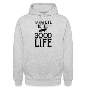 Bauernhof Landwirtschaft - Unisex Hoodie - Hellgrau meliert - Vorne - Alina (178cm) & Michal (187cm)