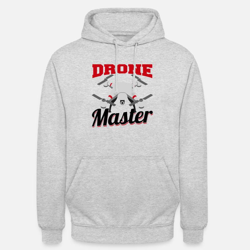 Drone Master | Pilote de drone - Sweat-shirt à capuche unisexe - gris clair chiné