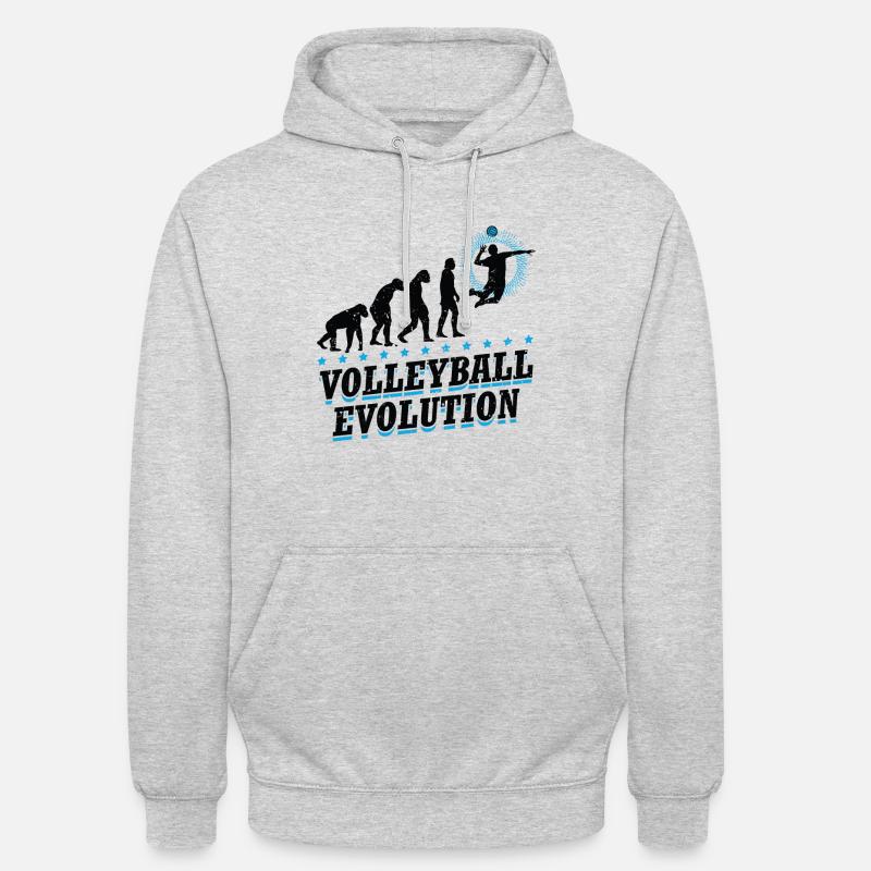 Evolution Volley-ball Equipe beach volley - Sweat-shirt à capuche unisexe - gris clair chiné
