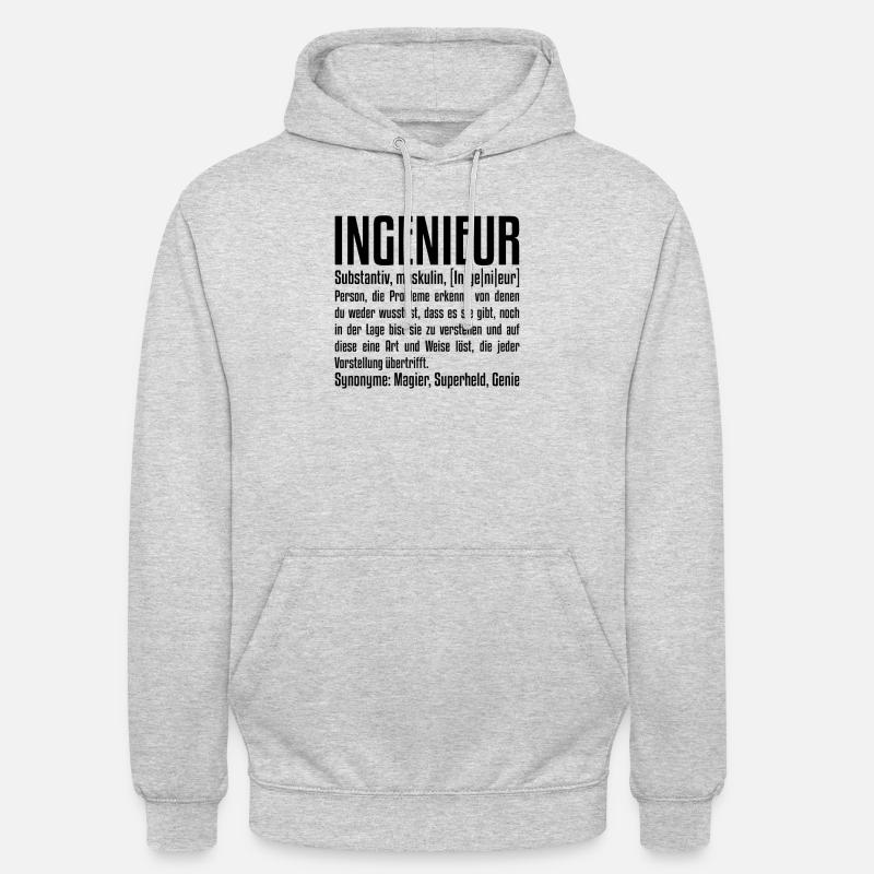 Engineer Definition | Engineering Technology IT - Unisex Hoodie - light heather grey