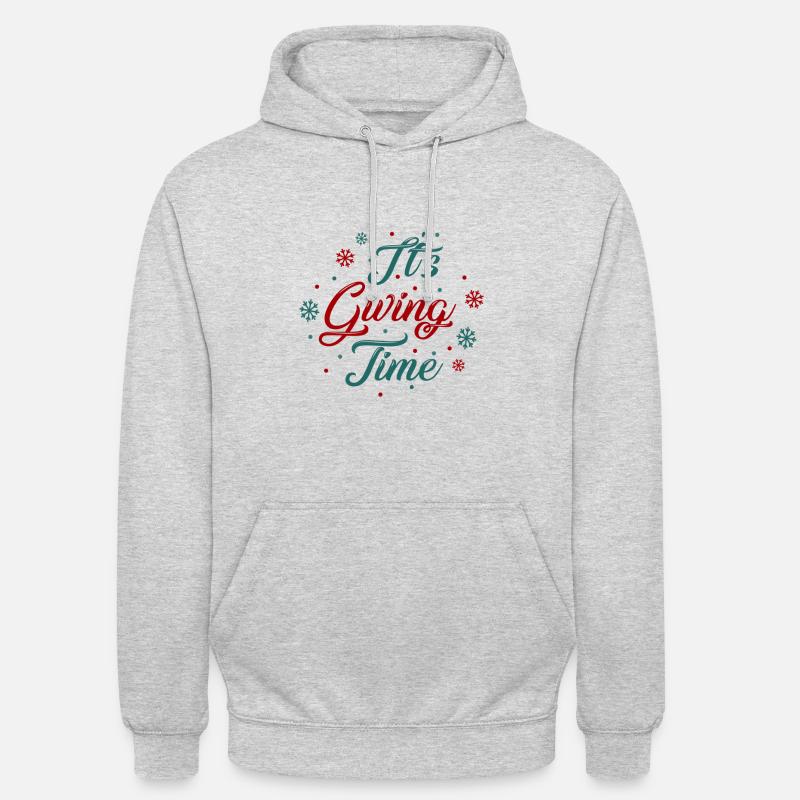 Il est temps de donner - Sweat-shirt à capuche unisexe - gris clair chiné