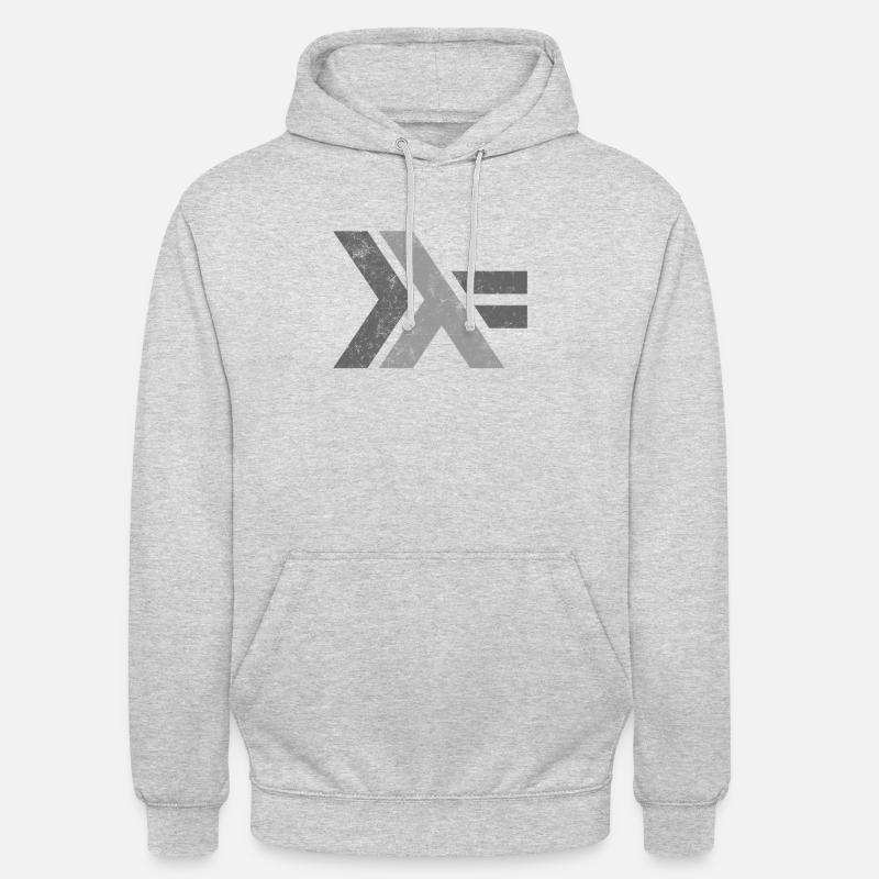 Haskell Programmiersprache Logo Design - Unisex Hoodie - Hellgrau meliert