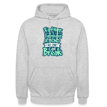 Vater und Tochter - Unisex Hoodie - Hellgrau meliert - Vorne - Alina (178cm) & Michal (187cm)