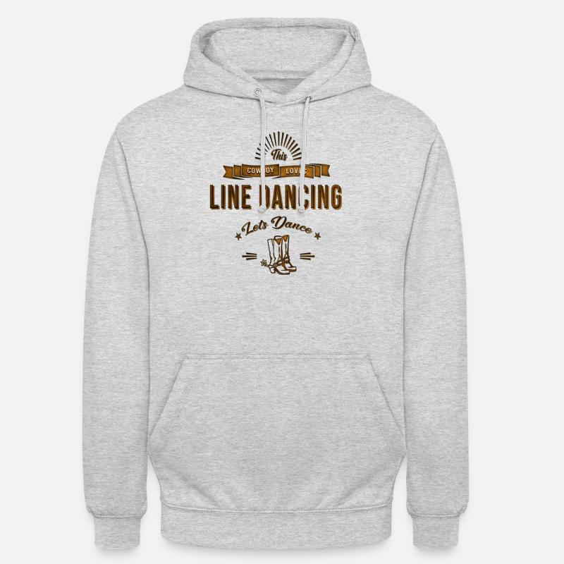 Line Dancer Linedance Geschenk - Unisex Hoodie - Hellgrau meliert