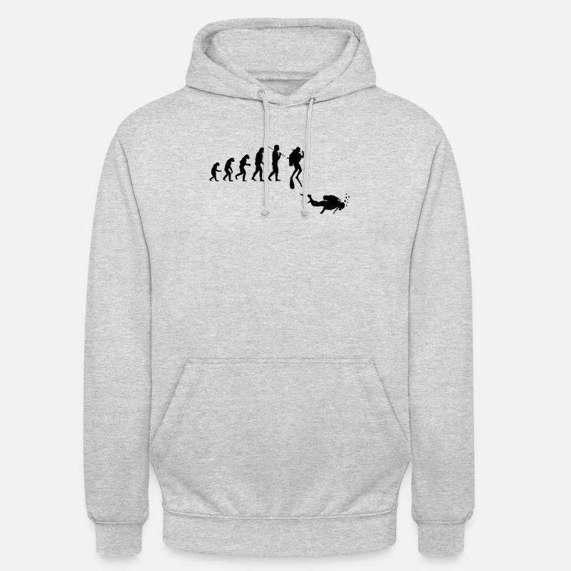 Evolution diving for divers - Unisex Hoodie - light heather grey