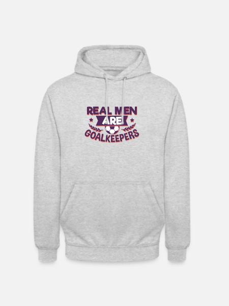 Torwart Fußball - Unisex Hoodie - Hellgrau meliert