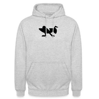 Petite sauter du monde - Sweat-shirt à capuche unisexe - gris clair chiné - Devant - Alina (178cm) & Michal (187cm)