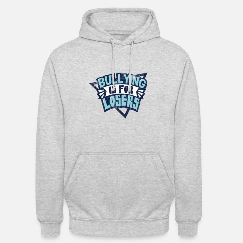 L'intimidation est pour les perdants - Sweat-shirt à capuche unisexe - gris clair chiné