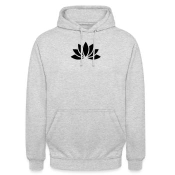Lotus - Unisex Hoodie - light heather grey - Front - Alina (178cm) & Michal (187cm)
