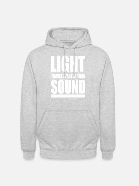 Licht Reist Ton Blitz - Unisex Hoodie - Hellgrau meliert
