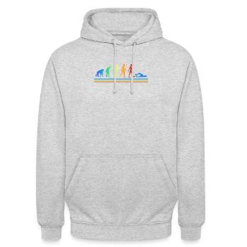 Swimmer Evolution Recreational Athletes - Unisex Hoodie - light heather grey - Front - Alina (178cm) & Michal (187cm)