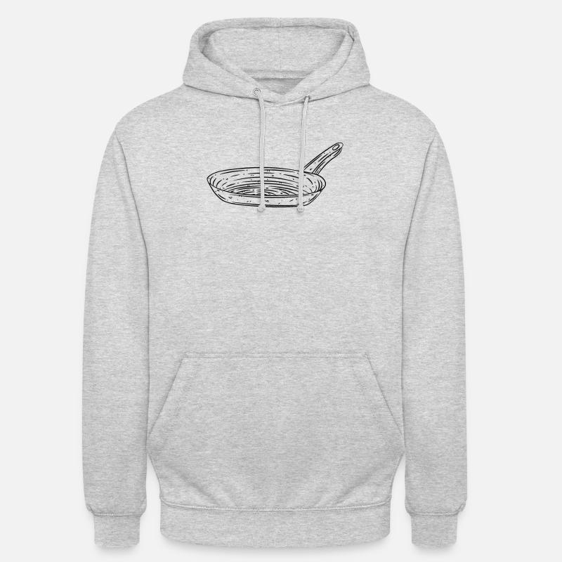 Cuisson de la poêle - Sweat-shirt à capuche unisexe - gris clair chiné