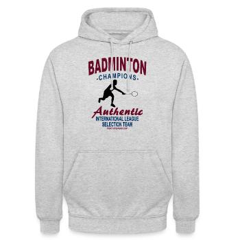 Badminton - Badminton player - Unisex Hoodie - light heather grey - Front - Alina (178cm) & Michal (187cm)